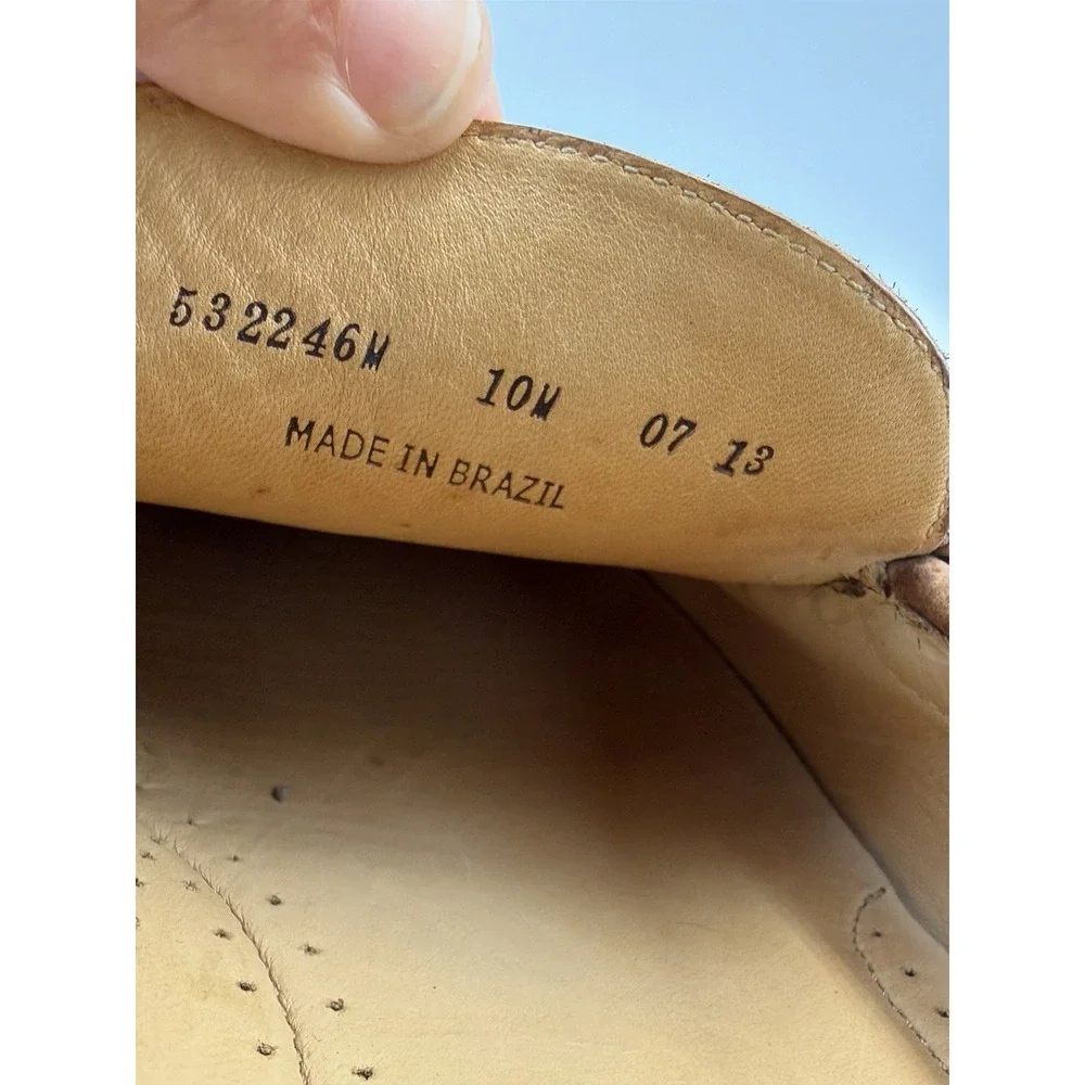 Martin Dingman Countrywear Brown Leather Bit Loafers Vibram Men's 10M Brazil